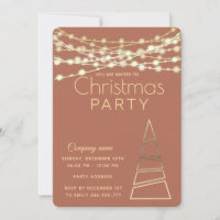 string lights  gold  corporate Christmas party 