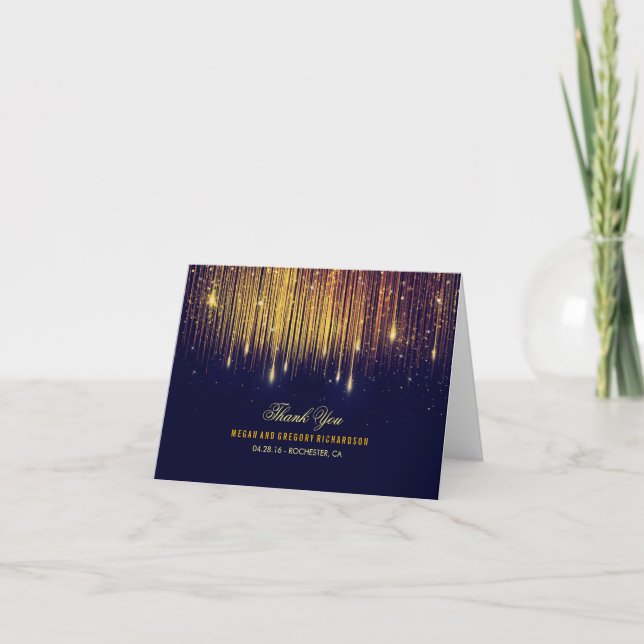 String Lights Gold et Mariage de marine Merci (Devant)