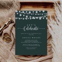 String Lights Green Let's Celebrate Party  