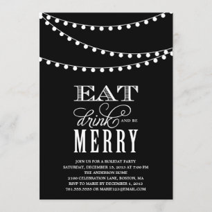 STRING LIGHTS   HOLIDAY PARTY INVITATION