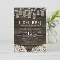 String Lights mason jars I DO BBQ Couples Shower