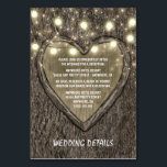 String Lights   Oak Tree Wedding Reception Cards<br><div class="desc">String Lights Oak Tree Wedding Reception Cards - include these detail cards to inform your guests of your reception location, the reception timeline and hotel information to make planning easier. You can add more information if needed by clicking on the customize button above. See the full matching collection in this...</div>