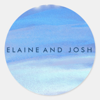 String lights on the water classic round sticker