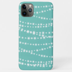 String Lights on turquoise iPhone Case