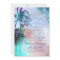 string lights palm trees beach wedding invite