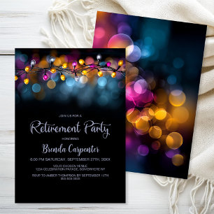 String Lights Retirement Party Invitation
