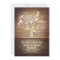 String lights & rustic tree wedding invitations