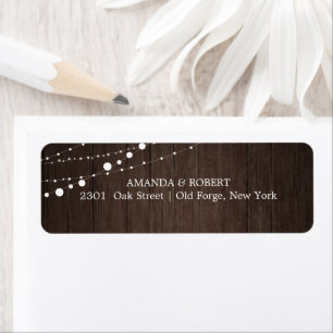 String Lights Rustic Wood Wedding