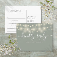 String Lights Sage Green Song Request RSVP