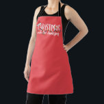 String Lights Santa Hat Christmas Apron<br><div class="desc">This Holiday Season,  encourage your family to wear matching shirts with our collection of cute designs that can be personalized with a name. 🎄</div>