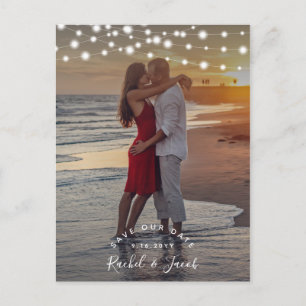 String Lights Save the Date Full-photo Card