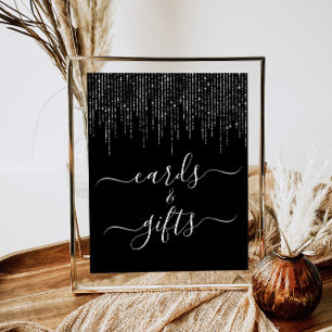 String Lights Shower Cards & Gifts Pedestal Sign