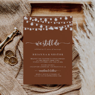 String Lights Terracotta We Still Do Vow Renewal Invitation