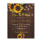 String lights wood sunflowers save date wedding