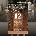 String Lights Wood Table Number Seating Chart<br><div class="desc">These string lights rustic barn wood table number seating charts are perfect for all celebrations. Designed by Thisisnotme©</div>