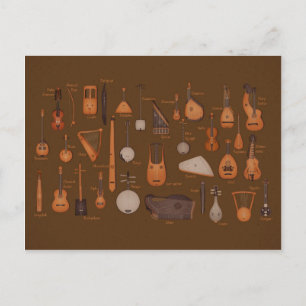 String Musical Instruments Postcard