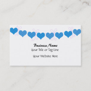 String of Blue Hearts Business Card