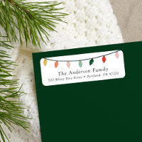 String of Christmas Light Bulbs Return Address