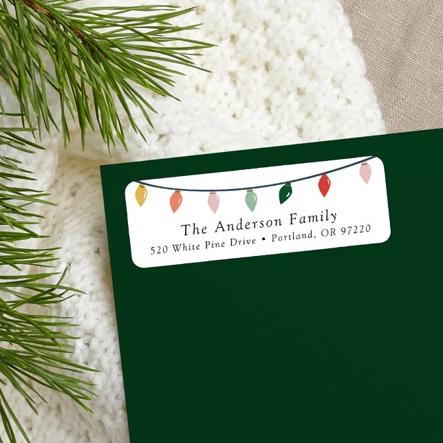 String of Christmas Light Bulbs Return Address (Creator Uploaded)
