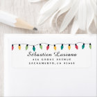 String of Christmas Light Bulbs Return Address