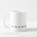 String of Fish Coffee Mug<br><div class="desc">Very simple, modern design - a line of colourful fish.</div>