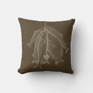 String Of Fish Throw Pillow