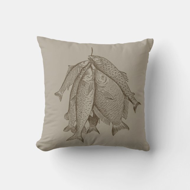 String Of Fish Throw Pillow (Front)