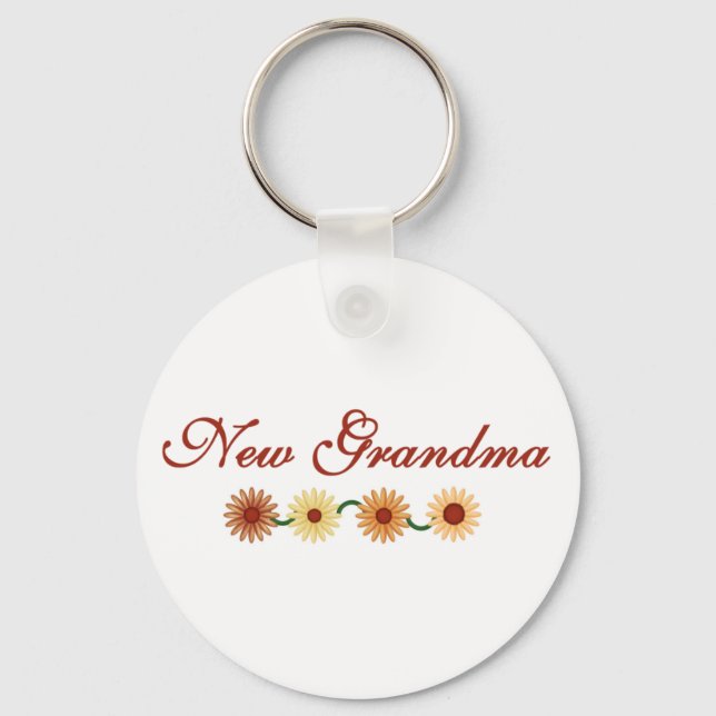String of Flowers New Grandma Keychain (Front)