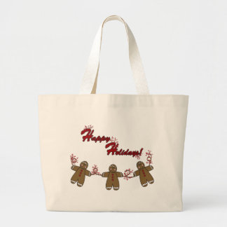 String of Gingerbreadmen Large Tote Bag