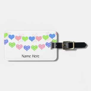 String of Hearts Luggage Tag