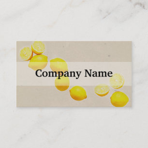 String of Lemons On Vintage Background Business Card