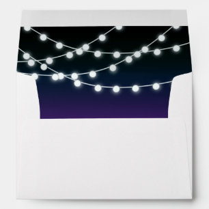 String Of Lights Aglow Borealis Wedding Envelopes