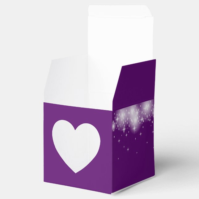 String of lights and stars wedding favor box (Opened)