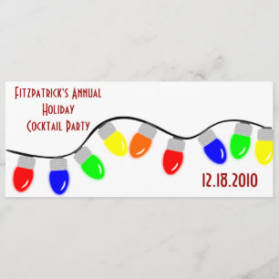 String Of Lights Holiday Party Invitations