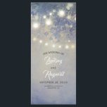 String of Lights Rustic Dusty Blue Wedding Program<br><div class="desc">Tree branches and dusty blue lights wedding programs</div>
