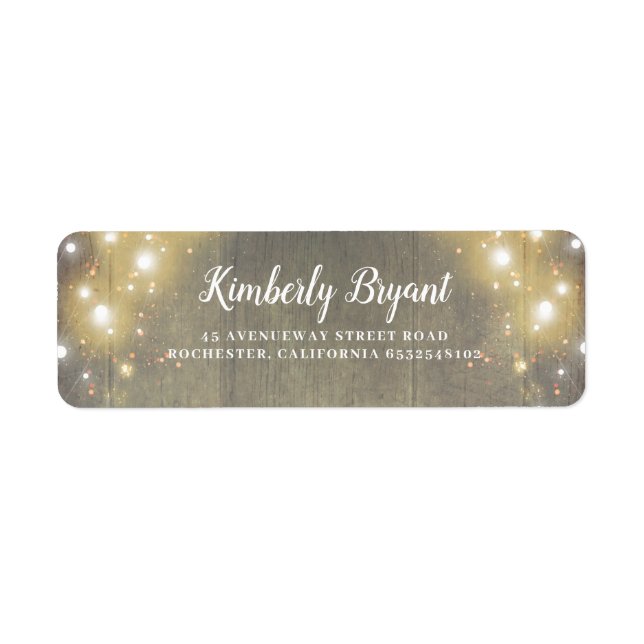 String of Lights Rustic Wood Texture Country (Front)