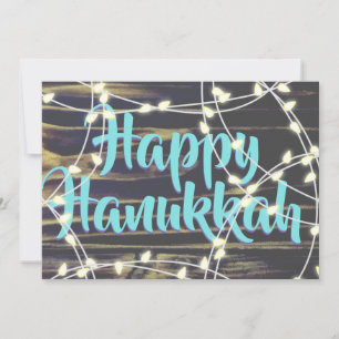 String of White Lights Hanukkah & Christmas Holiday Card