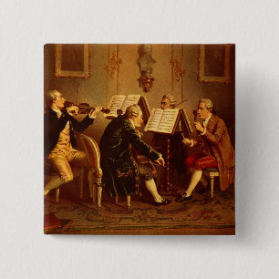 String Quartet 2 Inch Square Button