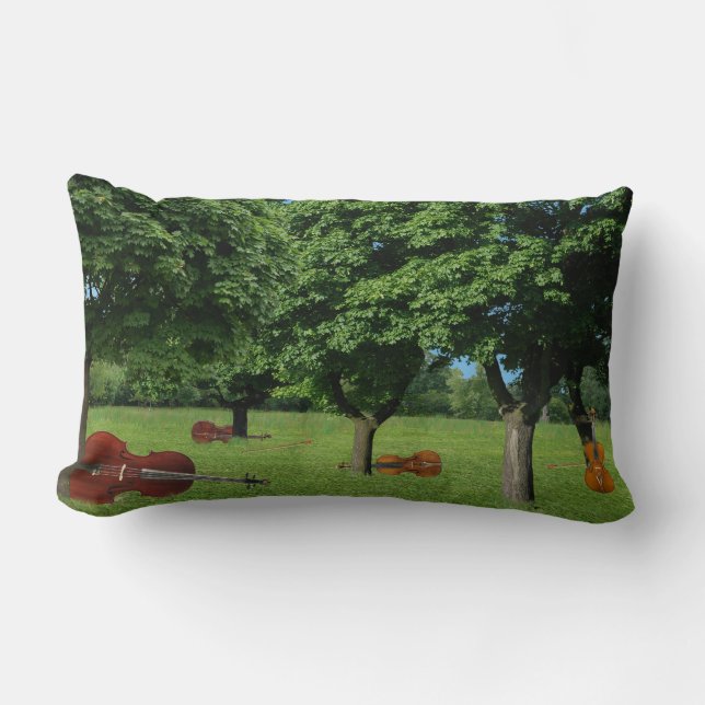 String Quartet in the Woods Lumbar Pillow (Front)