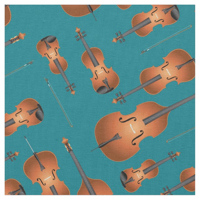 String Quartet Instruments Music Musician Teal Fabric (Close Up)