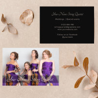 String Quartet Photo Template Musician Black