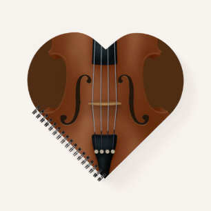Stringed Instrument Cello Violin Viola Heart Notebook
