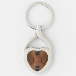 Stringed Musical Instrument Cello Violin Viola Keychain