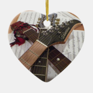 Strings and Things Ceramic Ornament