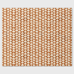 Strings of Arrows on Terracotta Wrapping Paper