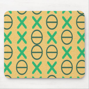 Strings of Geometric Symbols Green Mouse Pad