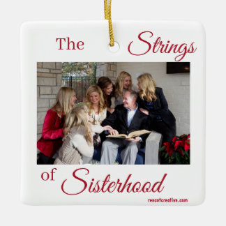 Strings of Sisterhood  Ceramic Ornament