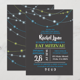 STRINGS OF STARS Bar Bar Mitzvah Invitation