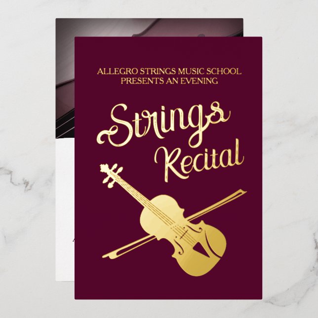 Strings recital violin classical school of music  (Front/Back)