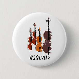 Strings Squad Music Instrument 2 Inch Round Button